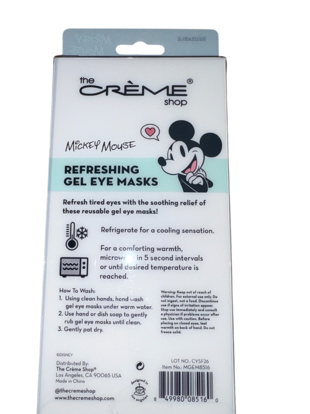 🇱🇷The Crème Shop x Disney Mickey Mouse Reusable Gel Eye Masks - Set - Picture 2 of 3
